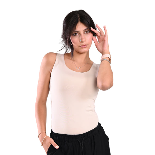 Beige Basic Undershirt